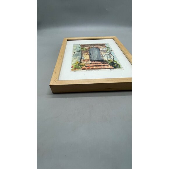 Limited Edition Mission Doorway Framed Watercolor Print Signed Artist 1/200 READ - Picture 5 of 11